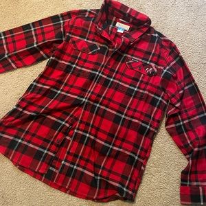 Columbia Brand Mens UGA, Georgia Bulldogs, Flannel Shirt size L